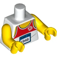 Torso Tank Top with 'TEAM GB 1948' Print, Yellow Arms and Hands