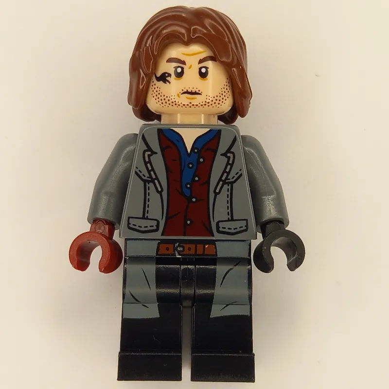 Rainn DeLaCourt - Dark Bluish Gray Jacket, Red Shirt