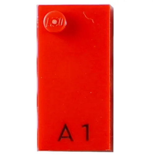 Braille Brick 2 x 4 with 1 Stud ⠁and 'A 1' Print