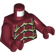 Torso Galaxy Squad Buggoid with Olive Green, Yellowish Green and Black Exoskeleton Print, Dar Red Arms and Hands