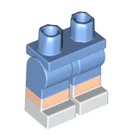 Hips with Medium Blue Legs and White Boots Pattern with Light Nougat Knees print