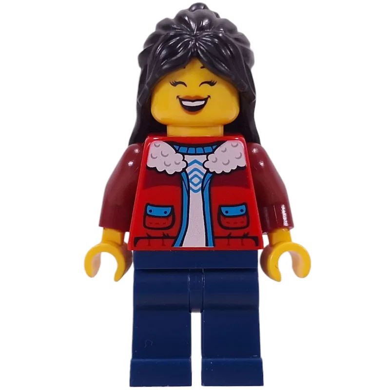 Mom, Red Torso, Dark Blue Legs, Black Hair