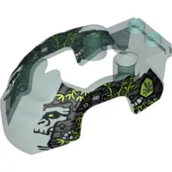 Fairing, Fly Wheel, Gorilla Shape with Silver Markings and Leaves Print