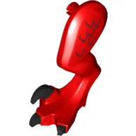 Creature Body Part, Dragon Leg, Left, with Pin, Black Claws and Dark Red Scales Print