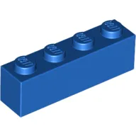 Brick 1 x 4 with White 'POLICE' Thin Print