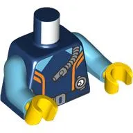 Torso, Wet Suit, Orange Stripes, Belt, Pressure Gauge, Breathing Hose print, Medium Azure Arms, Yellow Hands