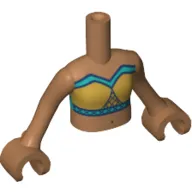 Minidoll Torso Girl with Pearl Gold, Medium Azure Bikini
