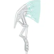 Large Figure Weapon Axe, Broad-axe with Marbled Trans-Light Blue Pattern (Strakk)