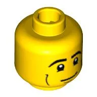 Minifig Head Deep Sea Diver, Eyebrows, Cheek Lines and White Pupils Print [Blocked Open Stud]