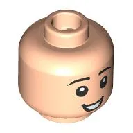 Minifig Head Henry, Child, Black Eyebrows, Open Mouth Smile / Scared Scream