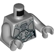 Torso Armor with Silver Plates Print, Light Bluish Gray Arms and Hands
