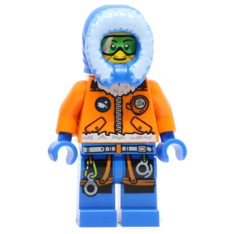 Arctic Explorer, Hood, Printed Green Goggles