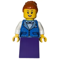 Passenger, Blue Torso, Dark Purple Dress, Dark Orange Hair