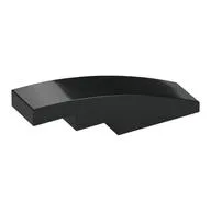 Brick Curved 4 x 1 No Studs [Stud Holder with Symmetric Ridges]
