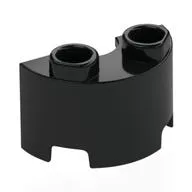 Brick Round, Half 1 x 2