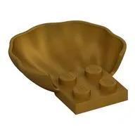 Animal Body Part, Clam / Scallop Half Shell with 4 Studs