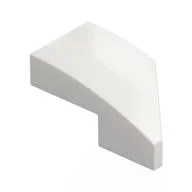 Brick Wedged, Curved 2 x 1 with Stud Notch Left