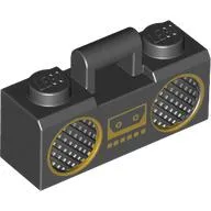 Equipment Radio / Boom Box with Handle and Gold Trim Print