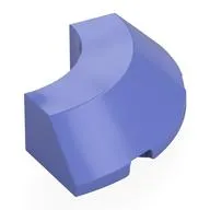Brick Round Corner 4 x 4 x 1 with Bottom Cut Outs, No Studs, Flat Top