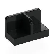 Panel 1 x 2 x 1 with Rounded Corners and Central Divider