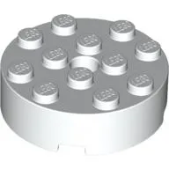 Brick Round 4 x 4 Centre Hole