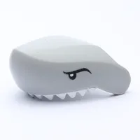 Animal Body Part, Shark Head with White Teeth and Black Eyes Print