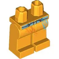 Hips and Bright Light Orange Legs with Medium Azure Sash/Belt print