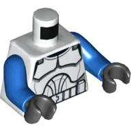 Torso Armor Clone Trooper Print (Clone Wars), Blue Arms, Black Hands