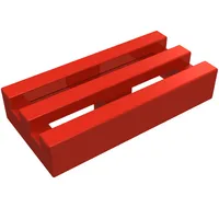 Tile Special 1 x 2 Grille without Bottom Groove