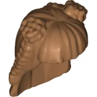 Hair Long, Two Buns, Three Braids, Hole for Pin