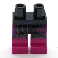 Hips and Magenta Legs with Silber/Dark Purple Belt, Black Shorts print