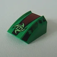 Slope Curved 2 x 2 with Lip, No Studs with 'M' and Black/Red Print (Set 8384)