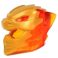 Wrap / Mask with Marbled Trans-Orange Crystals Pattern
