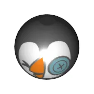 Technic Ball Joint with Puffin Print