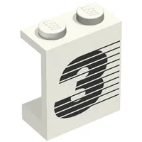 Panel 1 x 2 x 2 with Number 3 Print [8830]