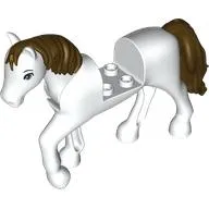 Animal, Horse with Raised Leg with Dark Brown Mane, Tail, Blue Eyes print