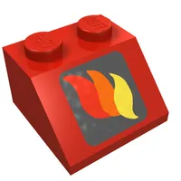 Slope 45° 2 x 2 with Fire Logo Print