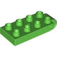 Duplo Plate 2 x 5 with 8 Studs and Hinge