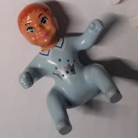 Belville Figure Baby, Dark Orange Hair, Prince Charming Light Blue with Crown Print