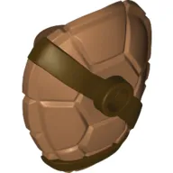 Minifig Neckwear Turtle Shell with Stud with Dark Brown Horizontal and Diagonal Belt Pattern