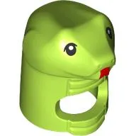 Costume / Mask, Snake with Black Eyes, Red Tongue print