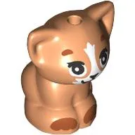 Animal, Cat, Kitten Sitting with Open Eyes, White Mouth, Nougat Paws print