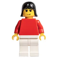 Soccer Player Red Plain Torso, White Legs 1