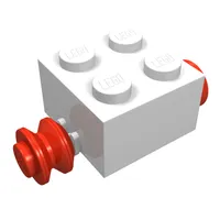 Brick Special 2 x 2 [Red Wheels for Single Tyre]
