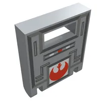 Box 2 x 2 x 2 Door with Slot and Red Rebel Logo Print