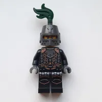 Dragon Knight, Dark Green, Pearl Titanium Helmet with Dark Green Plume