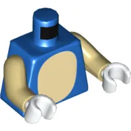 Torso Tan Stomach Print, Tan Arms, White Hands