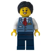 Train Driver, Sand Blue Vest, Dark Blue Legs