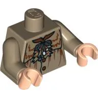 Torso Smock Top with Leaves Print (Professor Sprout), Dark Tan Arms, Light Nougat Hands