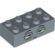 Brick 2 x 4 with Sleepy, Tired Face print